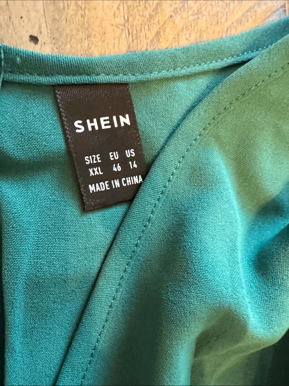 SHEIN Emerald Green V-Neck Maxi Dress - Picture 2 of 3